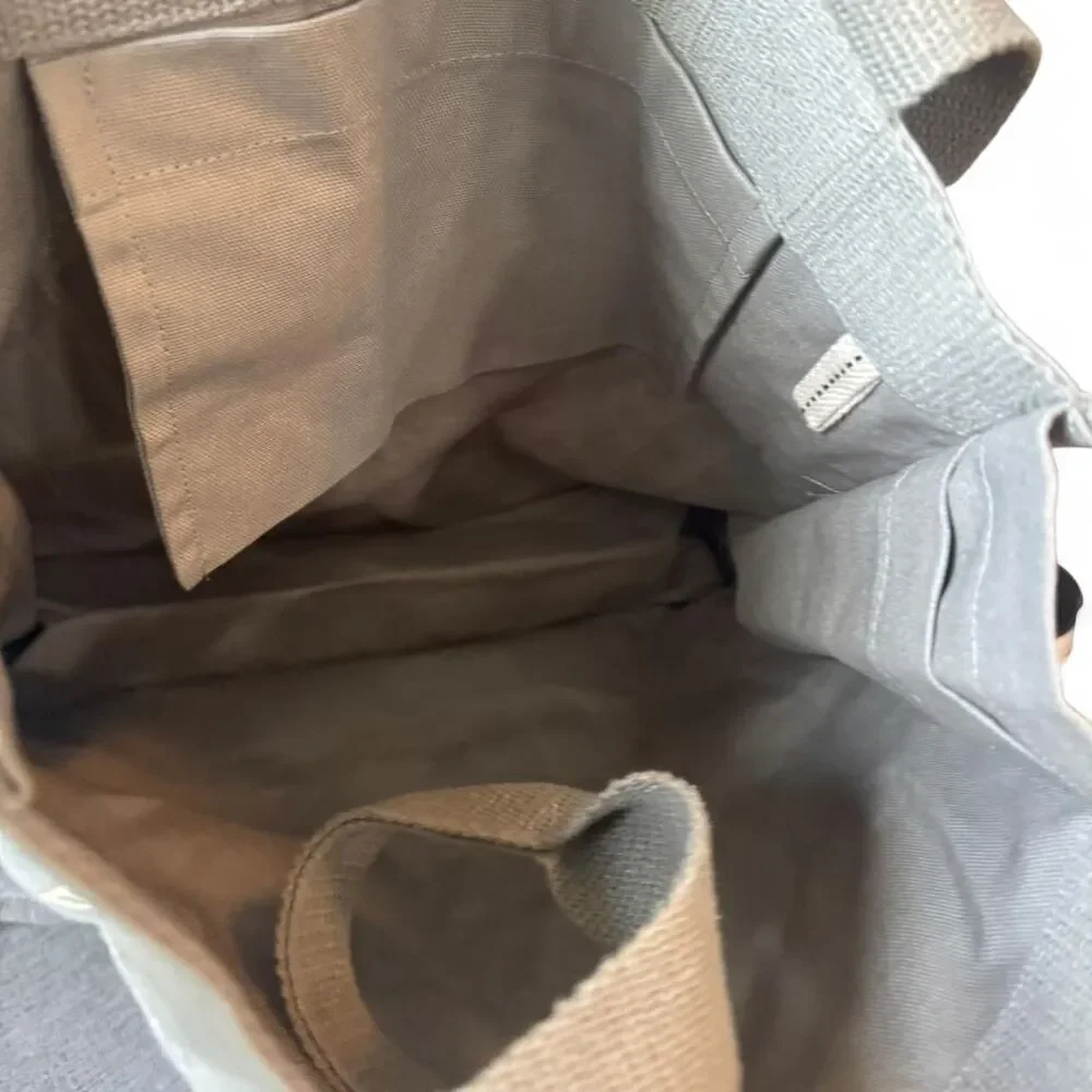 Barnes & Noble Organic Cotton Tote Bag NWT Book Tote Re-Use Fair Trade Gray